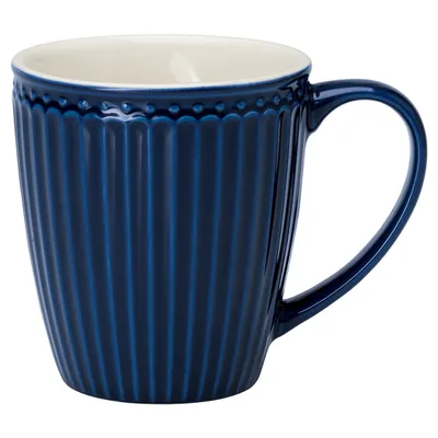 Produktbild von Greengate Becher ALICE Blau 400 ml Kaffeebecher Everyday Geschirr DARK BLUE