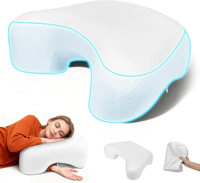 Produktbild von Ergonomisches Kopfkissen, Memory-Schaum, 3 Armöffnungen, für Seitenschläfer