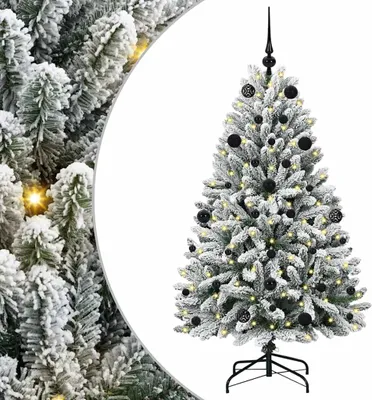 Zdjęcie produktu dla Sztuczne drzewko bożonarodzeniowe vidaXL, 150 cm, 150 diod LED, ciepła biel