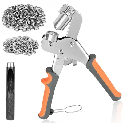 Ösenzange mit 400 Ösen (Ø 10 mm), Kohlenstoffstahl, magnetisch
