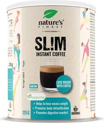Produktbild von Sl!m Coffee - Instant Kaffee mit Guarana & Artischocken - Nature's Finest - 125 g
