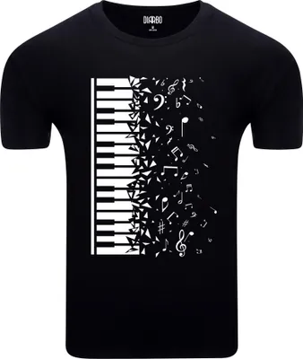 Obrázok produktu pre Diarbo pánske tričko s potlačou milovníka hudby piano black veľkosť M