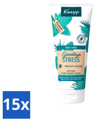 Produktbild von 15 x Kneipp Goodbye Stress Bodylotion – Wasserminze & Rosmarin – 200 ml - Vorteilspackung - 15 Stücke