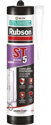 Produktbild von Sanitärer Mehrzweck-Silikonmastic Beige Kartusche 300 ml - Rubson