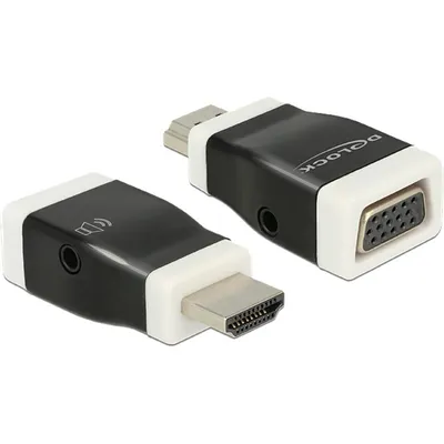 Obrázok produktu pre DeLOCK 65586, HDMI-A, VGA, Čierna, Biela