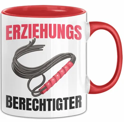 Produktbild von Witzige Tasse Geschenk Erziehungsberechtigter Spruch Lustiger Becher (Rot)