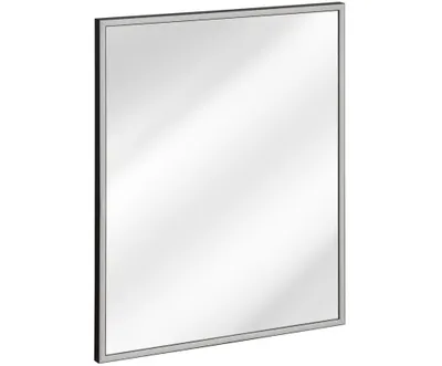 Obrázok produktu pre LED zrkadlo 68 × 83 cm v grafitovom ráme – moderné kúpeľňové zrkadlo