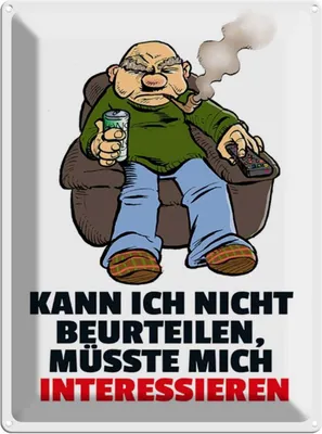 Produktbild von vianmo Blechschild 40x30 cm Kann ich nicht beurteilen Spruch Zitat