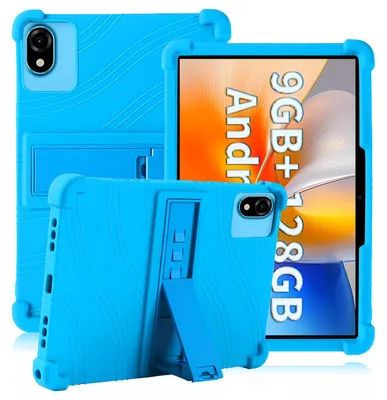 Obrázek produktu pro Tableta Pouzdro pro Doogee U10 /Doogee U10 Pro 10,1", nárazuvzdorné měkké silikonové ochranné pouzdro se stojánkem Světle modrá