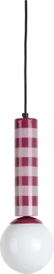 Produktbild von Leitmotiv - Hängelampe Rayado - Dunkles Mauve & sanftes Lavendel