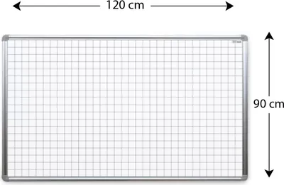 Produktbild von Magnetisches Whiteboard mit Aufdruck 120x90cm PREMIUM EXPO Alurahmen - Kariert
