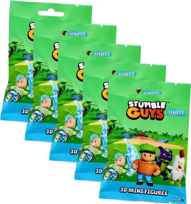 Produktbild von Stumble Guys 3D Sammelfiguren Serie 2 - Chrome Crystal Figur - 5 Tüten