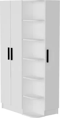 Produktbild von Skye Decor, Luses - White, Kleiderschrank, Weiß, 100 % MELAMINBESCHICHTETE SPANPLATTEN, 90 x 181,8 x 50 cm