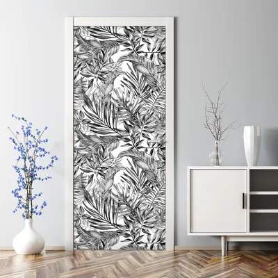 Produktbild von Dekorative Türposter selbstklebend Klebefolie Wandaufkleber Türaufkleber Exotische Blatt 85 x 200 cm