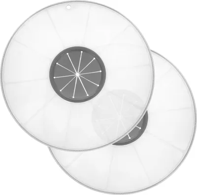 Productafbeelding van com-four® 2x universeel spatdeksel voor mengkommen - ideaal voor bakken en mixen - voorkomt spatten in de keuken
