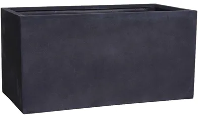 Produktbild von VIVANNO Pflanztrog Fiberglas MAXI Kasten, Kieselanthrazit Steinoptik - 80x40x40 cm