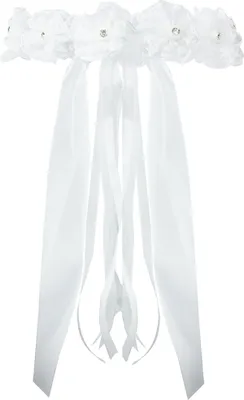 Produktbild von Haarkranz Manya mit Bändern Spitze und Strass - Weiß