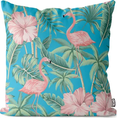 Produktbild von VOID Tropen Flamingos Palmen Kissenbezug Kissenhülle Sofakissen Kissen Deko Outdoor-Kissen Dekokissen