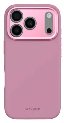 A pink phone case with a camera bump is shown from the back.