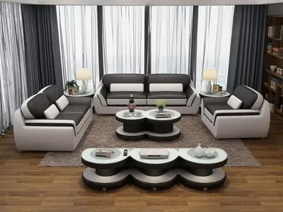Image de Ensemble de canapés 321 Table Tabouret Sideboard Paysage de salon Canapé Canapé 7pcs.