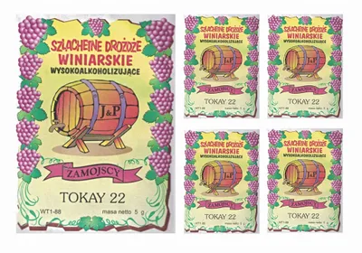 Produktbild von HUGBERT Weinhefe, TOKAY 22 für Weißweine, 100% natürlisches Produkt, Hefe, 5 Stück