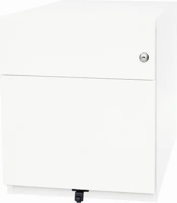 Produktbild von BISLEY Rollcontainer Note Maße: 42 x 49,5 x 56,5 cm (B x H x T) Werkstoff: Stahlblech, pulverbeschichtet Farbe: verkehrsweiß