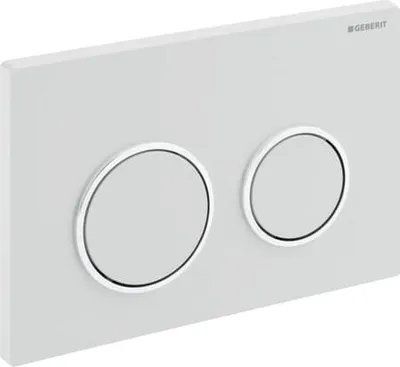 Image de Plaque de recouvrement Geberit Kappa21 pourpar le haut/devant blanc/brillant vc