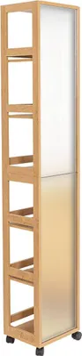 Produktbild von Spiegelsäule mdf drehbar auf rollen mit aufbewahrungsnischen - kolonial - Tendance