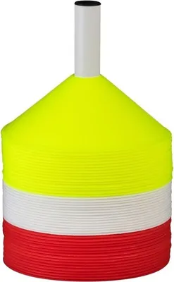 Produktbild von Select (48 Pcs) Markierungshütchen - Gelb / Weiß / Rot | Größe: UNI