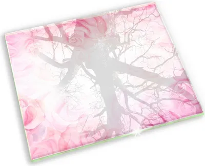 Produktbild von Glas Grabkerzen Untersetzer Motiv Gummifüße - 60x52 cm - Zarte Hintergrundrosen