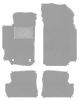 Image de Tapis de sol en moquette pour Peugeot 406 1995-2004 (coupé) – jeu 4 pièces, gris, sur mesure – Wielganizator OSLO