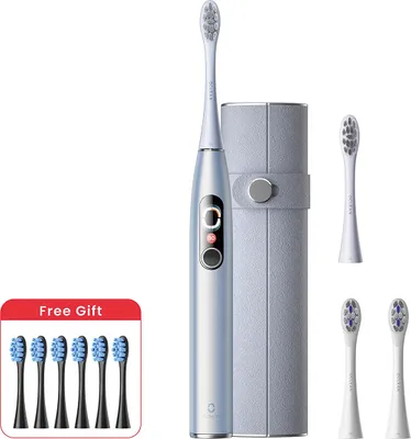 Produktbild von Oclean X PRO DIGITAL SET, Erwachsener, Schallzahnbürste, Tägliche Pflege, Tiefenreinigung, Silber, 84000 Bewegungen pro Minute, 2 min, 30 sec