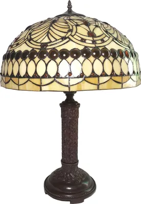 Produktbild von Clayre & Eef Tiffany Tischlampe Ø 46x62 cm Beige Glas