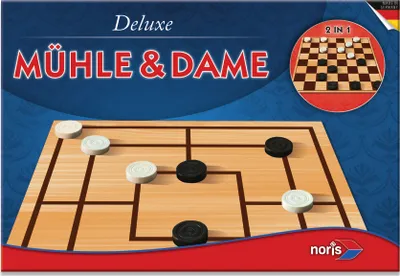 Produktbild von Noris Spiele Deluxe - Mühle & Dame; 606108012