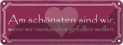 Produktbild von vianmo Blechschild 10x27 cm wir am schönsten sind wenn Dekoration