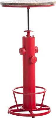 Produktbild von Stehtisch Ruhr rot höhenverstellbar Industrial-Look 100-123x60x60 cm