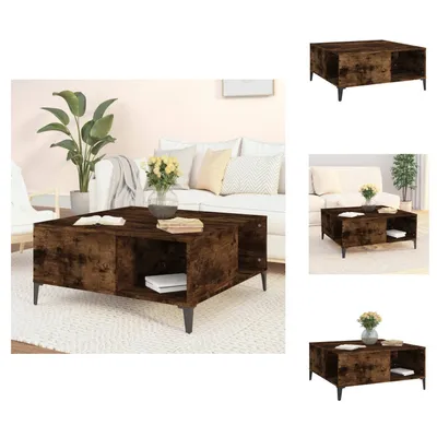Produktbild von vidaXL Couchtisch Räuchereiche 80x80x36,5 cm Holzwerkstoff -  Couchtische
