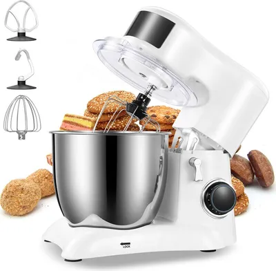 Produktbild von Küchenmaschine, Edelstahlschüssel 5,5 L, 1300 W, weiß