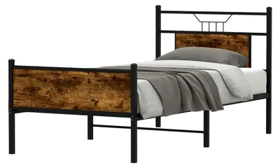 Produktbild von Bettgestell ohne Matratze in R?uchereiche 90x190 cm aus Holzwerkstoff