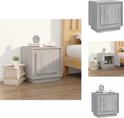 Immagine prodotto di vidaXL Comodino Grigio Sonoma 44x35x45 cm Materiale a base di legno - Comodini