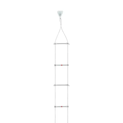 Produktbild von Notausstiegsleiter Rettungsleiter 10 m Feuerleiter Silber max 200 kg Silber