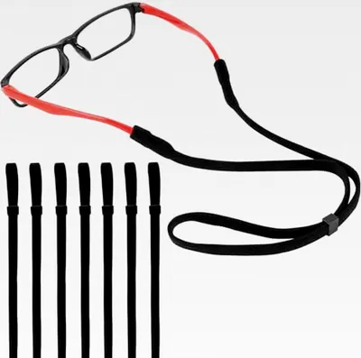 Produktbild von 8 Stück Brillenbänder für Sport, Verstellbare Brillenbänder für Herren und Damen, Rutschfeste Sonnenbrillenbänder