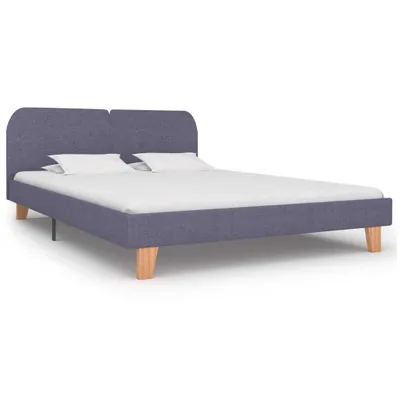 Image de vidaXL Cadre de lit gris clair tissu 180x200 cm - Cadre de lit - Cadre de lit - Lit
