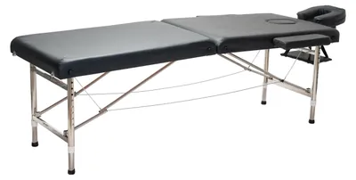 Obrázok produktu pre INLEA Skladací masážny stôl dvojdielny s kovovou konštrukciou Frame X - čierny