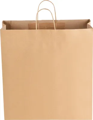 Image de SucceBuy Sacs en papier avec poignée, 100 pièces, 457x178x483 mm, marron