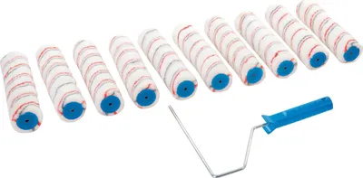 Produktbild von Farbrollerbügel und 10 Farbwalzen 254 mm Farbroller