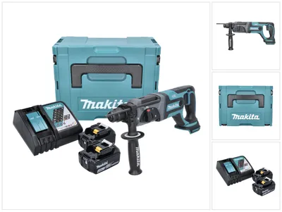 Produktbild von Makita DHR 241 RMJ Akku Bohrhammer 18 V 2,0 J SDS plus + 2x Akku 4,0 Ah + Ladegerät + Makpac