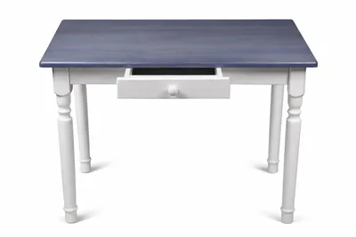 Produktbild von Esstisch mit Schublade Küchentisch Tisch Massiv Kiefer Speisetisch massiv (70x90 cm, Grau)