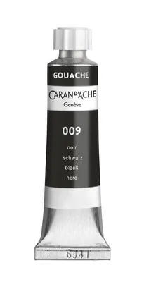 Obrázok produktu pre Kvasová farba, čierna, tuba 10 ml, CARAN D'ACHE 2001.009
