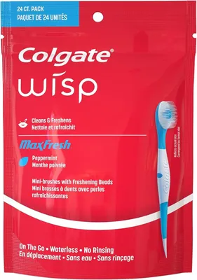 Produktbild von Colgate Wisp Mini-Bürste, tragbar, Weiß, Coolmint, 24 Stück